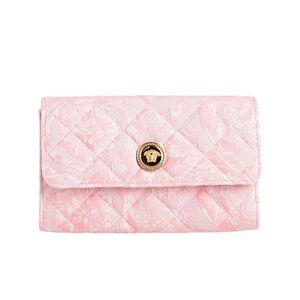 NWT authentic Versace bag barocco pink Women's Jacquard Medusa Quilted Clutch